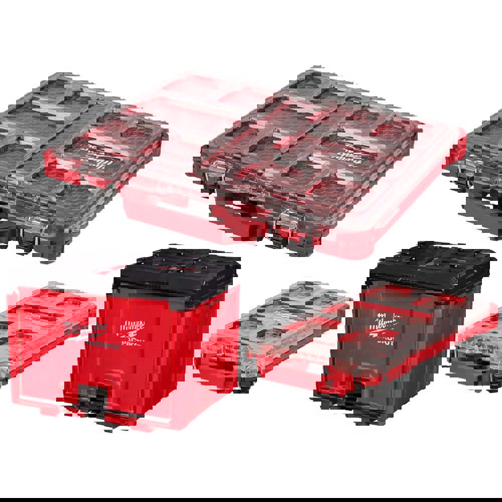 Small Parts Boxes & Organizers; Product Type: Organizer ; Lock Type: Latch ; Width (Inch): 16-3/8 ; Depth (Inch): 19-49/64 ; Number of Dividers: 10 ; Height (Inch): 2-33/64